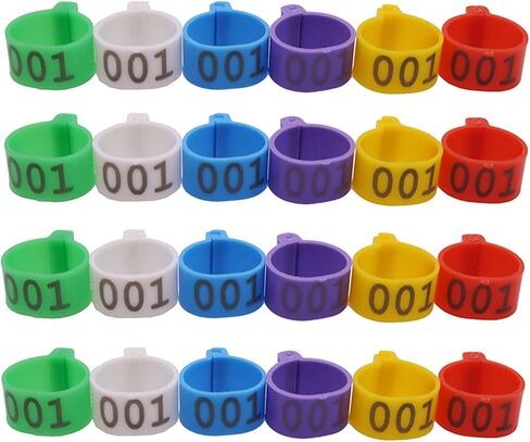 Chicken Leg Rings Pigeon Foot Ring, Diameter 16Mm No Words Leg Ring Chicken Logo Buttoned Foot Ring(100Pcs)(Red) in Saudi Arabia