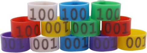 Chicken Leg Rings Pigeon Foot Ring, Diameter 16Mm No Words Leg Ring Chicken Logo Buttoned Foot Ring(100Pcs)(Red) in Saudi Arabia