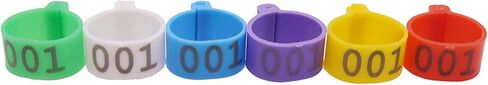 Chicken Leg Rings Pigeon Foot Ring, Diameter 16Mm No Words Leg Ring Chicken Logo Buttoned Foot Ring(100Pcs)(Red) in Saudi Arabia