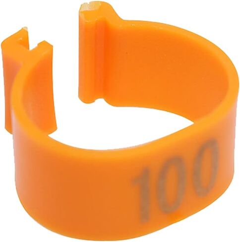 Chicken Leg Rings Pigeon Foot Ring, Diameter 16Mm No Words Leg Ring Chicken Logo Buttoned Foot Ring(100Pcs)(Red) in Saudi Arabia