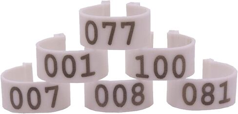 Chicken Leg Rings Pigeon Foot Ring, Diameter 16Mm No Words Leg Ring Chicken Logo Buttoned Foot Ring(100Pcs)(Red) in Saudi Arabia