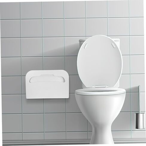 ARTIBETTER Wall Mount Toilet Seat Cover Holder Durable Plastic Dispenser for Bathroom Easy Access Decorative Rack for Toilet Seat Covers Versatile and Sturdy Design in Saudi Arabia