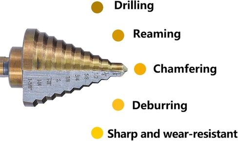 HSS Step Drill Bit Set Triangle Shank Hole Straight Groove Core Drill Bits HSS Cobalt Step Drill Bit with Aluminum in Saudi Arabia