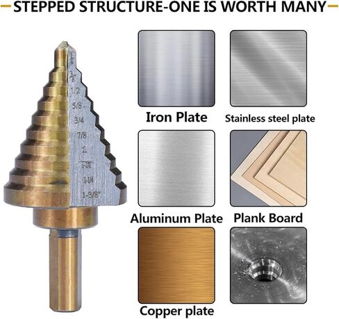 HSS Step Drill Bit Set Triangle Shank Hole Straight Groove Core Drill Bits HSS Cobalt Step Drill Bit with Aluminum in Saudi Arabia