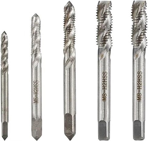 Metric Tap HSS Steel Spiral Flute Screw Tap M2-M18 Machine Thread Tap Drill Hand Tools for Metal Blind Hole 1Pcs(M8x1.25) in Saudi Arabia