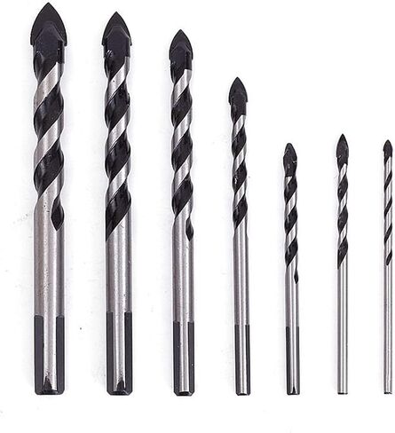 3 4 5 6 8 10 12mm Multi-Functional Glass Drill Bit Triangle Bits for Ceramic Tile Concrete Brick Metal Wood Copper 1Pcs(8-8-10-10-12) in Saudi Arabia
