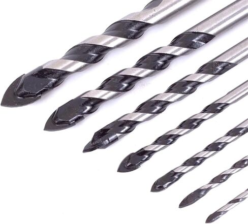 3 4 5 6 8 10 12mm Multi-Functional Glass Drill Bit Triangle Bits for Ceramic Tile Concrete Brick Metal Wood Copper 1Pcs(8-8-10-10-12) in Saudi Arabia