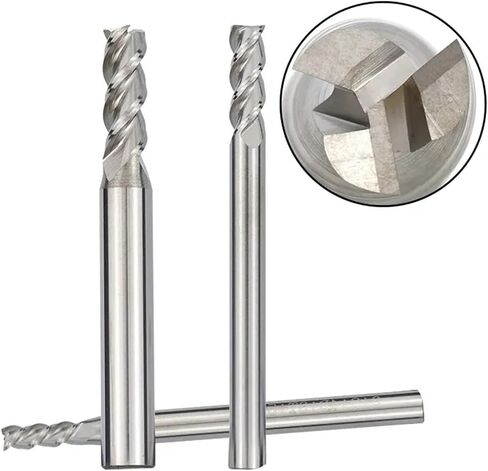 1-12mm Carbide HRC 50 3 Flute Spiral for Metal Milling Tools CNC Machine Router Bit(1.5XD4X3X50L) in Saudi Arabia