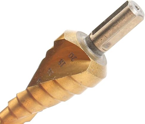 3Pcs Set HSS Step Drill Bit Kits 4-32mm Coated Hole Saw for Woodworking Metalworking Aluminum Steel(2Golden-XC-1Black-ZC) in Saudi Arabia