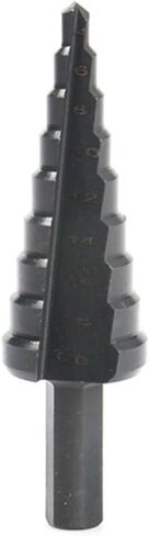 3Pcs Set HSS Step Drill Bit Kits 4-32mm Coated Hole Saw for Woodworking Metalworking Aluminum Steel(2Golden-XC-1Black-ZC) in Saudi Arabia