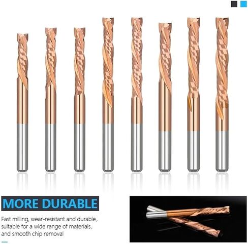 Cut Compression 3.175-12mm Shank Two Flute Spiral Carbide Router Bit Wood 1Pcs(6x22x50mm) in Saudi Arabia