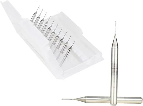 10Pcs 0.8-3.175mm Carbide Set 3.175mm Shank Bits Tools(10pcs 1.3-3.175mm) in Saudi Arabia