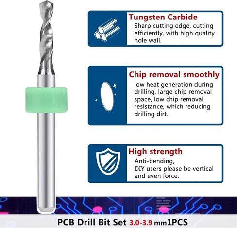 3.0-3.9mm PCB Circuit Board Drill Bit Set Carbide Drill Bit for Board 1PC Drilling Tool Mini Drill(3.9mm) in Saudi Arabia