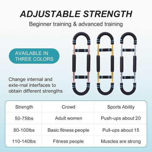 Twister Arm Trainer,40-130lb Adjustable Chest Workout Equipment,Muscle Builder & Strength Training for Arms,for Men & Women, Home Gym Strength Trainer in Saudi Arabia
