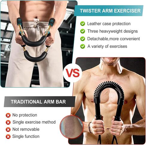 Twister Arm Trainer,40-130lb Adjustable Chest Workout Equipment,Muscle Builder & Strength Training for Arms,for Men & Women, Home Gym Strength Trainer in Saudi Arabia
