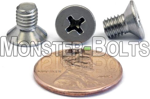 MonsterBolts - M5 x 6mm Phillips Flat Head, DIN 965, Stainless Steel, 10 Pack in Saudi Arabia