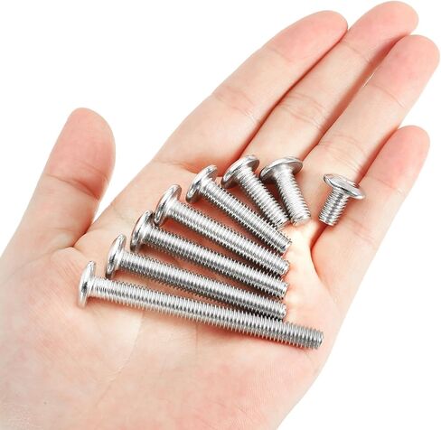 PATIKIL Flat Round Head Phillips Screws, 8 Pack M6-1 x 60mm Binding Screws 304 Stainless Steel 18-8 Full Thread, Phillips Drive Machine Screw Furniture Screw Connector Bolts in Saudi Arabia