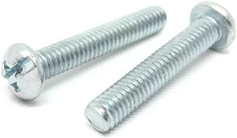 (60 Pieces) 5/16-18x2" Combo Round Head Machine Bolts Screws UNC Coarse Full Threads Zinc Clear in Saudi Arabia