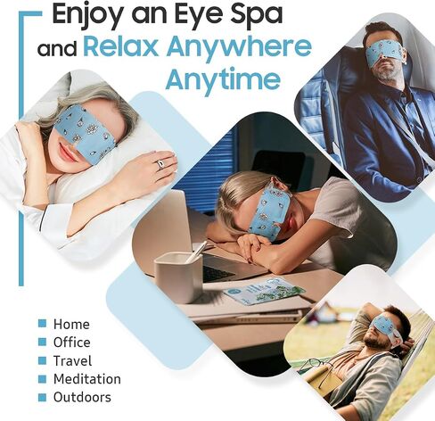 BeHoomi Steam Eye Mask for Dry Eyes, 10 Packs Lavender Heated Eye Mask, Self Heating Disposable SPA Warm Eye Compress Sleep Mask for Dark Circles & Puffiness, Reduce Eye Fatigue, Mothers Day Gifts in Kuwait