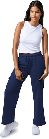 3 Pack Sweatpants Women, Wide Leg Cargo Womens Sweatpants, Wide Leg Pants with Pockets (Available in Plus) in Kuwait