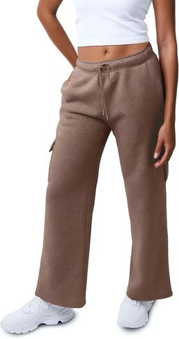 3 Pack Sweatpants Women, Wide Leg Cargo Womens Sweatpants, Wide Leg Pants with Pockets (Available in Plus) in Kuwait