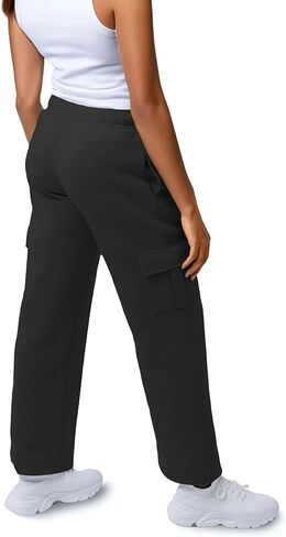 3 Pack Sweatpants Women, Wide Leg Cargo Womens Sweatpants, Wide Leg Pants with Pockets (Available in Plus) in Kuwait