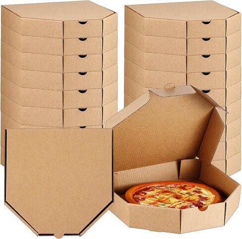 Tioncy 36 Pack قبل الصنع 8 × 8 × 2 بوصة مربع البيتزا مع حافة الحافة الحافة الشحوم المموجة من الورق المقاوم من الورق المقاومة من الورق المقاومة من الورق المقاومة in Saudi Arabia