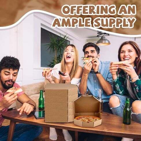Tioncy 36 Pack قبل الصنع 8 × 8 × 2 بوصة مربع البيتزا مع حافة الحافة الحافة الشحوم المموجة من الورق المقاوم من الورق المقاومة من الورق المقاومة من الورق المقاومة in Saudi Arabia