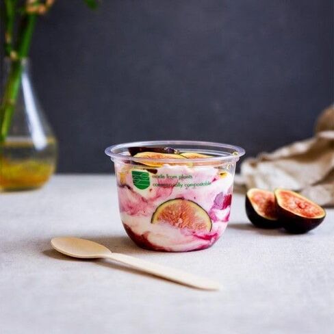 Vegware Compostable Clear Pla Pla البلاستيك 10 أوقية أوعية سلطة الطعام ، حالة من 1000 ، حاويات الطعام البارد المستدير ، والمصنع المتجدد ، إدراج وأغطية متوفرة ، يمكن التخلص منها in Kuwait