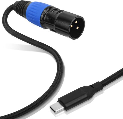 USB C to XLR Cable, 6.6ft USB Type C to XLR Male Output Stereo Cable Braided Nylon Converter Adapter for Amplifiers, Speakers, Mixers Console, and More (Blue, Black) in Saudi Arabia
