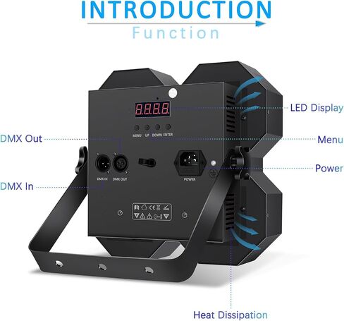 LED Blinder Stage Light ، 200W COB PAR أبيض ودافئ أبيض يضيء ، DMX/Master-splave DJ Light ، Stage Blinder & Strobe for Church Wedding Concert. in Kuwait