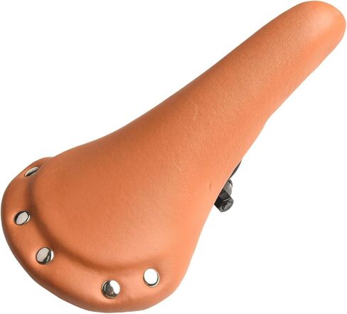Rivet Design Track Bike Saddle PU Leather Bicycle Seat With High Density Foam Cushion For Fixed Gear Mountain Road Bikes Cycling Equipment Replacement Part(White) in Kuwait