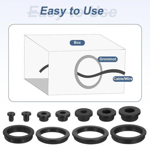 UXCELL 1PCS Rubber Gromsets 48 مم حفرة حفر ، 38 مم هوية ثقب أعلى قبعة القبعة Grommet سوداء حشية ثقب الفتحة سليكون سوداء للأسلاك ، السيارات ، السيارات in Saudi Arabia