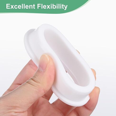 2-Pack 2-1/8 Inch Drill Hole, 1-5/8 Inch ID Silicone Rubber Grommets for Wiring, Wire Cable, Hole Plugs, Automotive, Firewall, Desk, Water Pipe, Hydroponic [White] in Kuwait