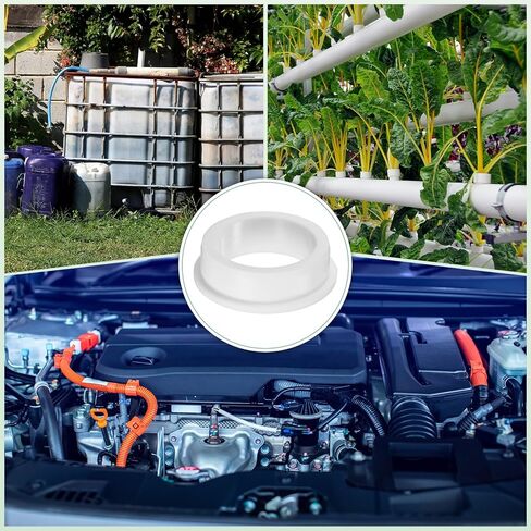 2-Pack 2-1/8 Inch Drill Hole, 1-5/8 Inch ID Silicone Rubber Grommets for Wiring, Wire Cable, Hole Plugs, Automotive, Firewall, Desk, Water Pipe, Hydroponic [White] in Kuwait
