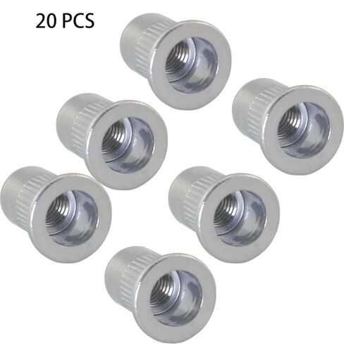 20pcs 304 من الفولاذ المقاوم للصدأ رأس مسطح رأس برسل برسل مسجّة مركبة من خلال ثقب m6x9x15mm لمحبي معدات تسقيف الخزانة الحديد الرقيقة المنزلية in Saudi Arabia