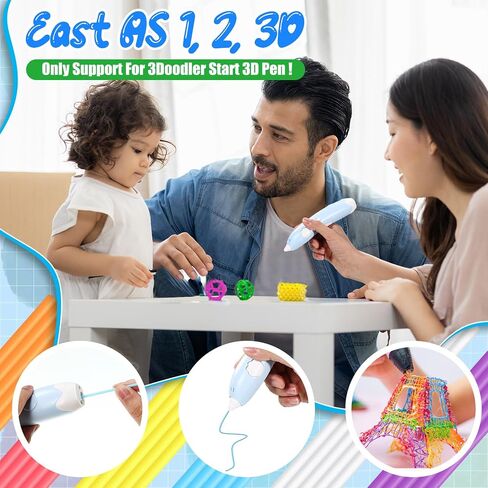 Honoson 120 Pcs PCL 3D Pen Refills Compatible with The 3Doodler Start 3D Pen Low Printing Temperature 2.5 mm Thick 15 cm Filament Refill(Black) in Saudi Arabia
