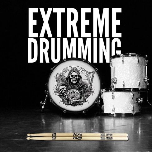 American Classic Extreme 5A Wood Drumsticks Classic Hardrock Drum Sticks 5A Drumsticks Accessories by DCLXVI Industries in Saudi Arabia