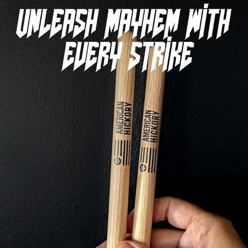 American Classic Extreme 5A Wood Drumsticks Classic Hardrock Drum Sticks 5A Drumsticks Accessories by DCLXVI Industries in Saudi Arabia