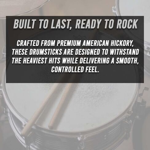 American Classic Extreme 5A Wood Drumsticks Classic Hardrock Drum Sticks 5A Drumsticks Accessories by DCLXVI Industries in Saudi Arabia