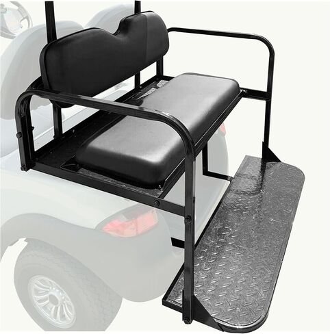 ECOTRIC Back Seat Compatible with 2004 and Up Club Car Precedent/Tempo/Onward Gas or Electric Models Golf Cart Flip Rear Seat Kit Fold Down Black in Saudi Arabia