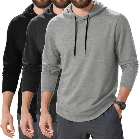 3 Pack Mens Big and Tall Hoddies Pullover Hooded Cotton Sweatshirts Loose Fit Long Sleeve Casual Hoodies in Saudi Arabia