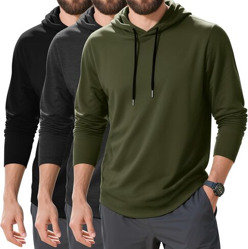 3 Pack Mens Big and Tall Hoddies Pullover Hooded Cotton Sweatshirts Loose Fit Long Sleeve Casual Hoodies in Saudi Arabia