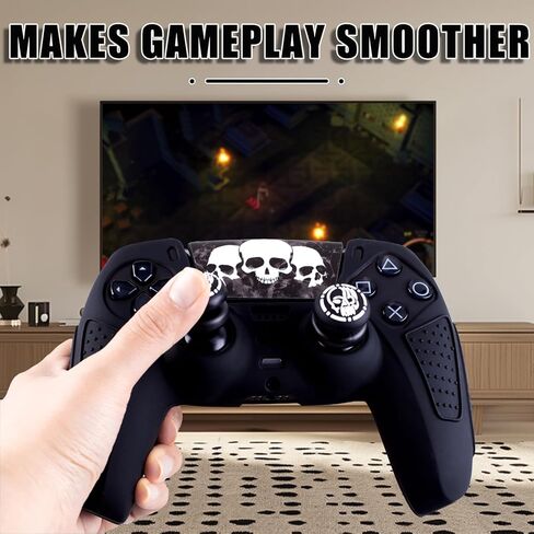 Spider Silicone PS5 Controller Set ، قبعات قبضة الإبهام وقاعدة مرتفعة ، غطاء وحدة تحكم مع قبضة محكم لوحدة التحكم اللاسلكية PS5 DualSense in Kuwait