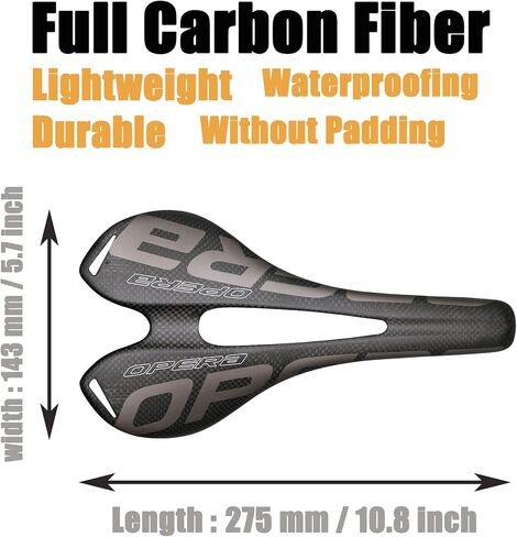 Bike Seat Carbon Bike Saddle Carbon Fiber Bicycle Seat Mountain Super Lightweight Road Bike Saddle Cycling MTB Saddles for Womens and Mens Front Seat in Kuwait