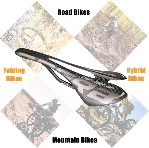 Bike Seat Carbon Bike Saddle Carbon Fiber Bicycle Seat Mountain Super Lightweight Road Bike Saddle Cycling MTB Saddles for Womens and Mens Front Seat in Kuwait
