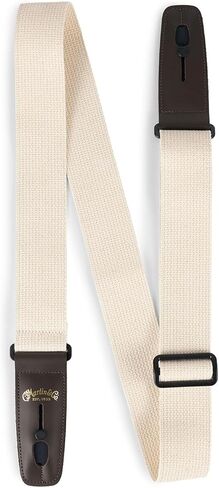 MARTIN Lock-It Guitar Strap – Cream Cotton Weave | No-Drill Strap Lock Design in Saudi Arabia