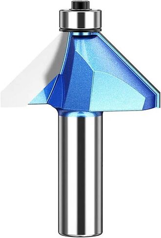6.35mm 12.7mm Shank 45 Degree Chamfer Trimming Milling Cutter Tungsten Carbide Woodworking Router Bits CNC Tool for Wood(X00410) in Saudi Arabia