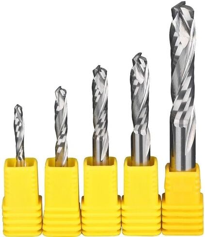 3.175 6 8 مم قاطع طحن كربيد شانك 2 الفلوت لأعلى أسفل النجارة الطاحونة طاحونة CNC Bits Bits Compression Lendmill للخشب (12.7x6x28mm) in Saudi Arabia
