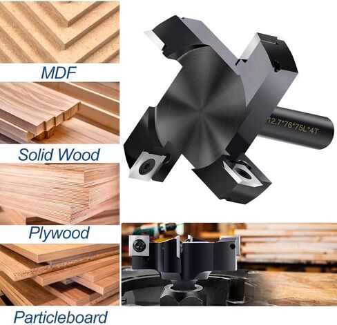 1/2 12.7mm Shank Milling Cutter Wood Planer Router Bit With 12x12mm Carbide Insert Slab Wood CNC Spoilboard Surfacing Router Bit in Saudi Arabia